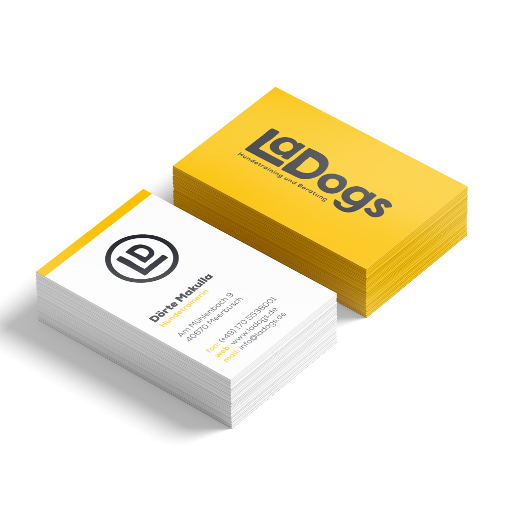 Branding, LaDogs Hundeschule Visitenkarten